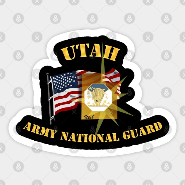 Utah - ARNG w Flag Sticker by twix123844